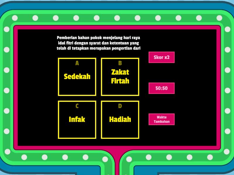 ASESMEN MATERI ZAKAT KELAS 5 SD - Gameshow Quiz