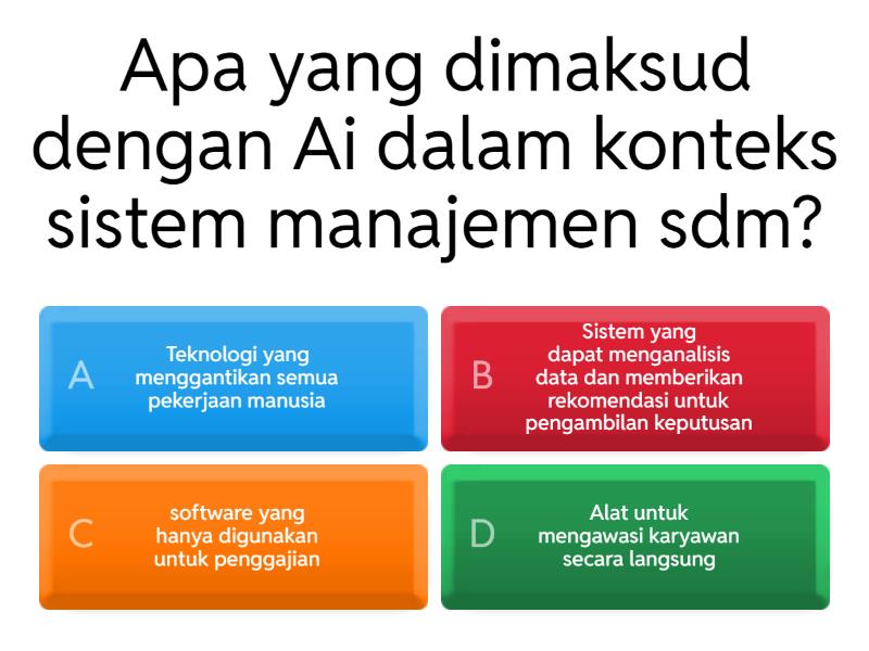Penggunaan Artificial Intelligence (AI) Dalam SIM SDM - Cuestionario