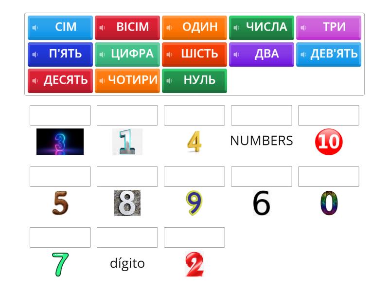 цифры от 1 до 10000 на русском