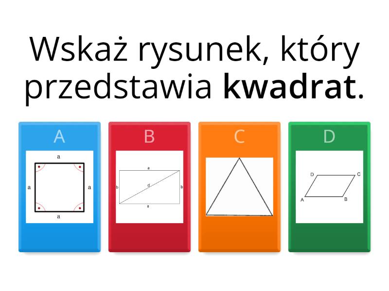Czy Każdy Kwadrat Jest Prostokątem KLASA 5: Prostokąty i kwadraty. - Test