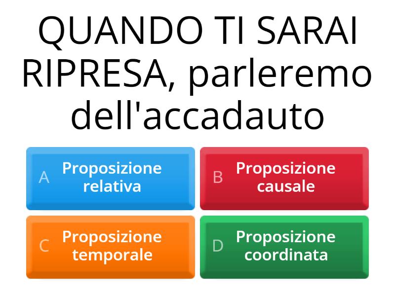 Proposizioni - Quiz