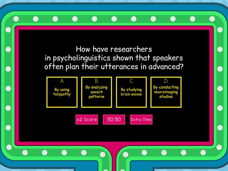 History Of Psycholinguistic Development Quizz - Concurso De Preguntas