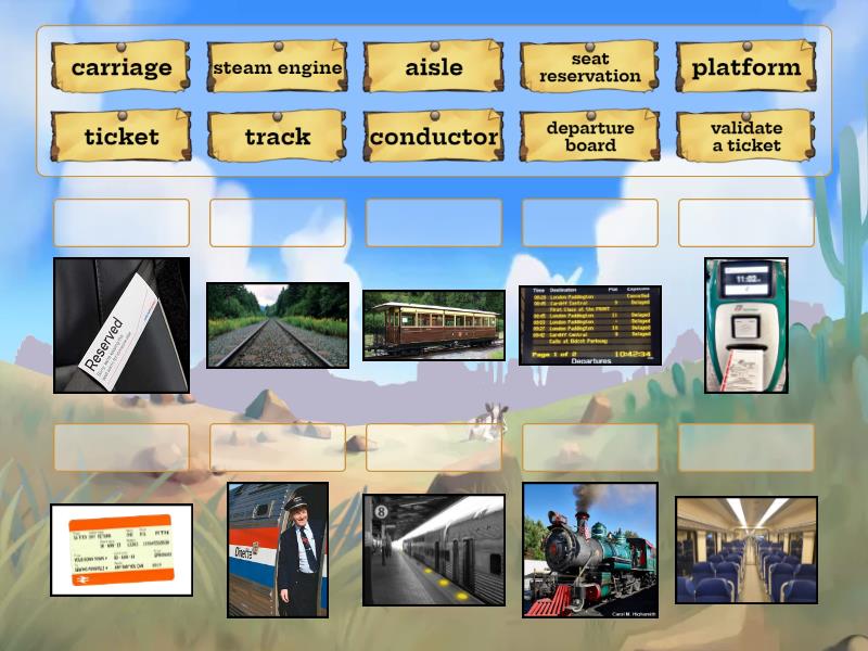 Travelling by train - Match up