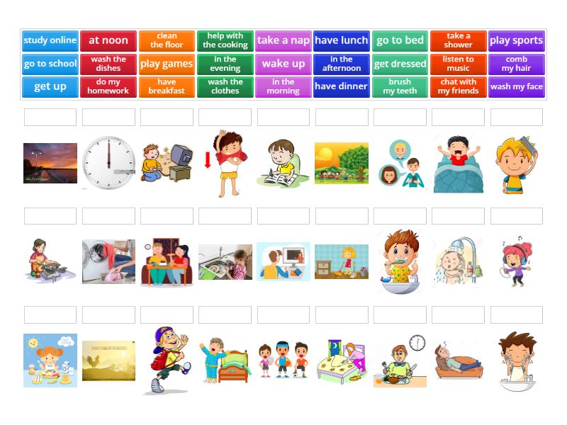 Daily routines - Match up