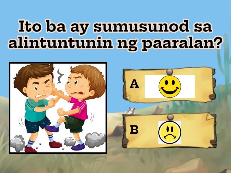 MGA ALITUNTUNIN SA PAARALAN - Quiz