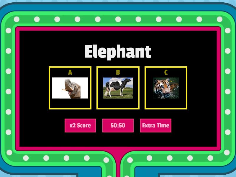 Zoo aminals - Gameshow quiz