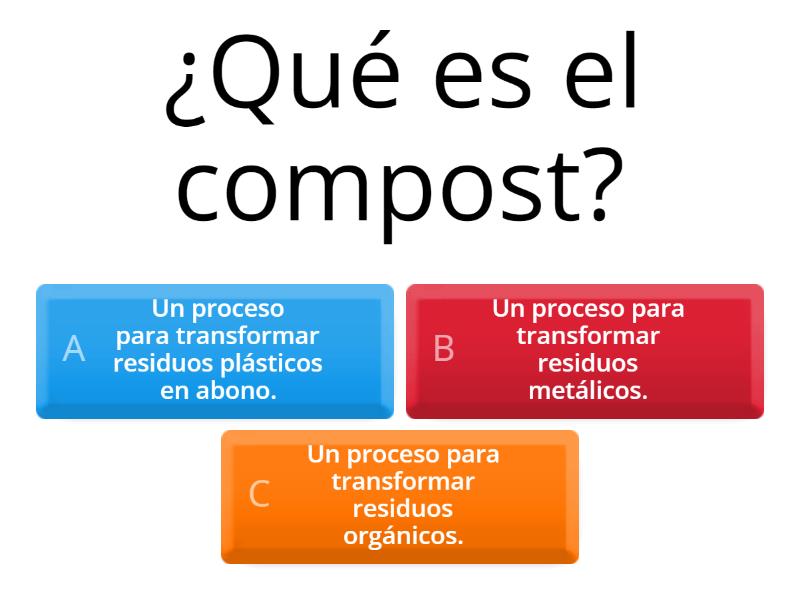 El compostaje - Cuestionario