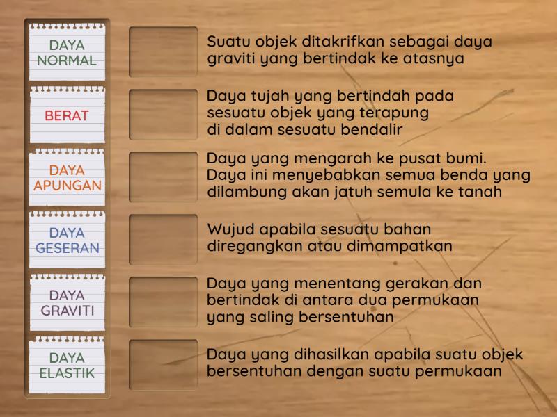 JENIS-JENIS DAYA - Match up