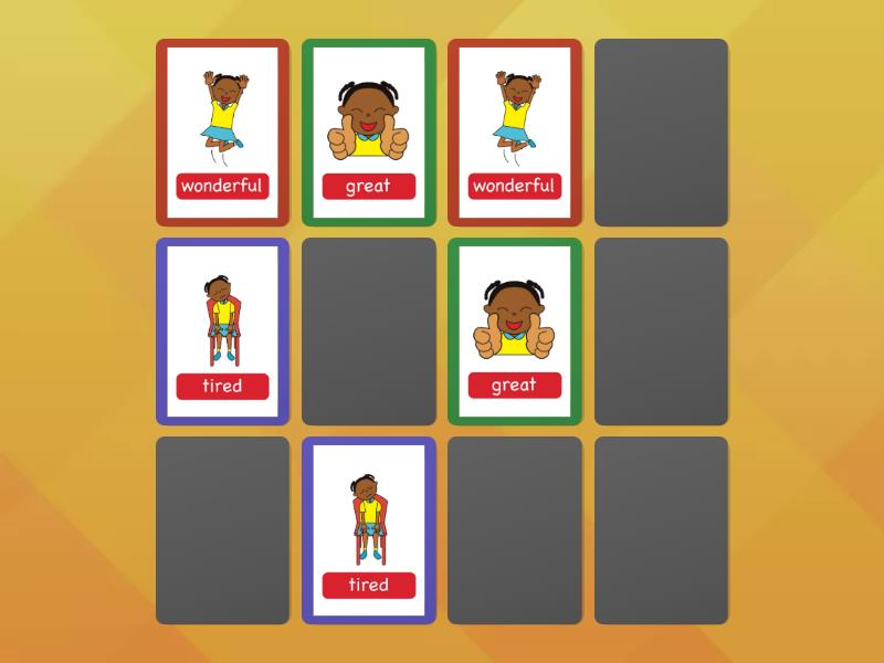 How are you Flashcards (Super Simple Song) - Matching pairs