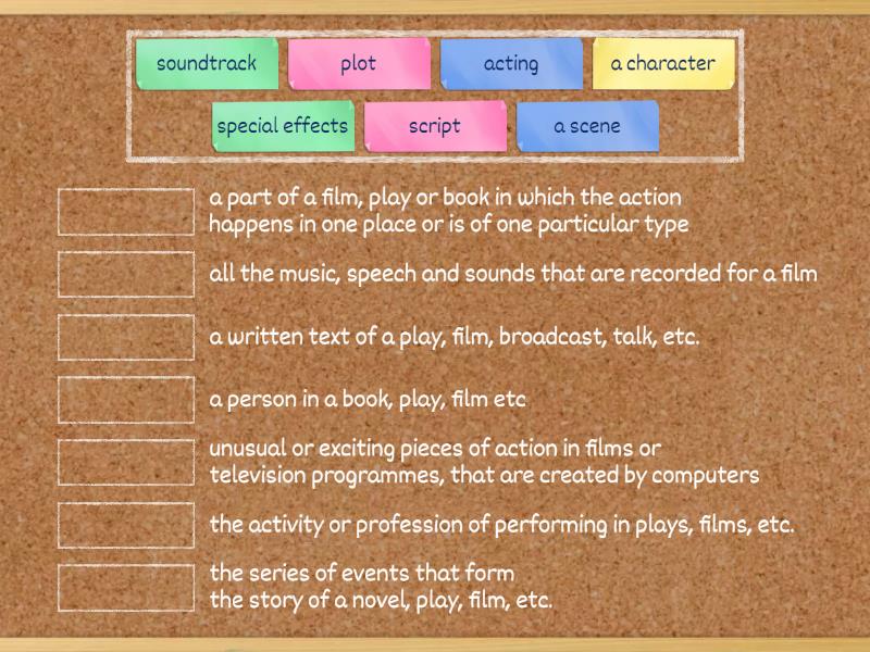 3A Aspects of films - Match up