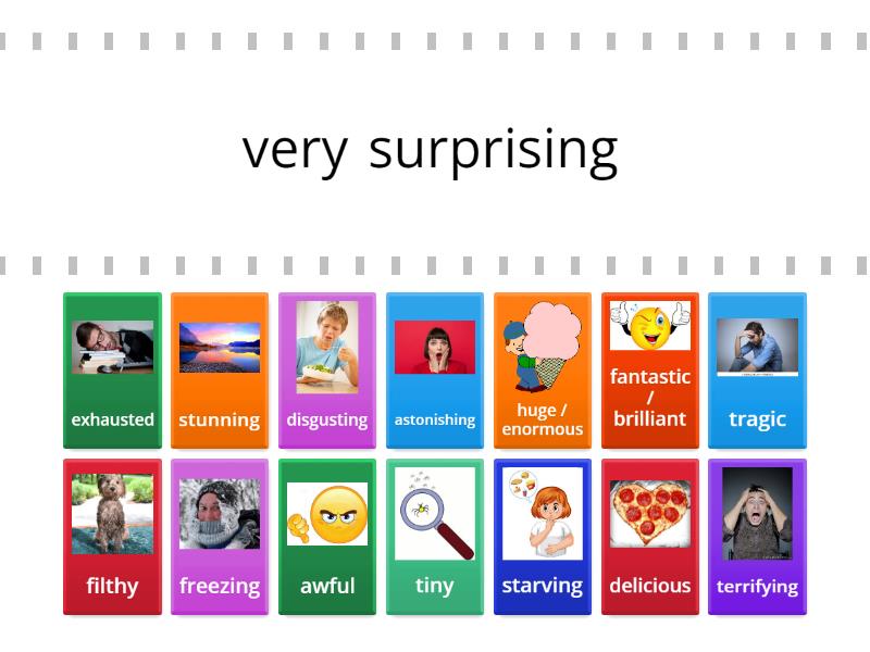 Solutions Pre 2F Extreme adjectives - Find the match