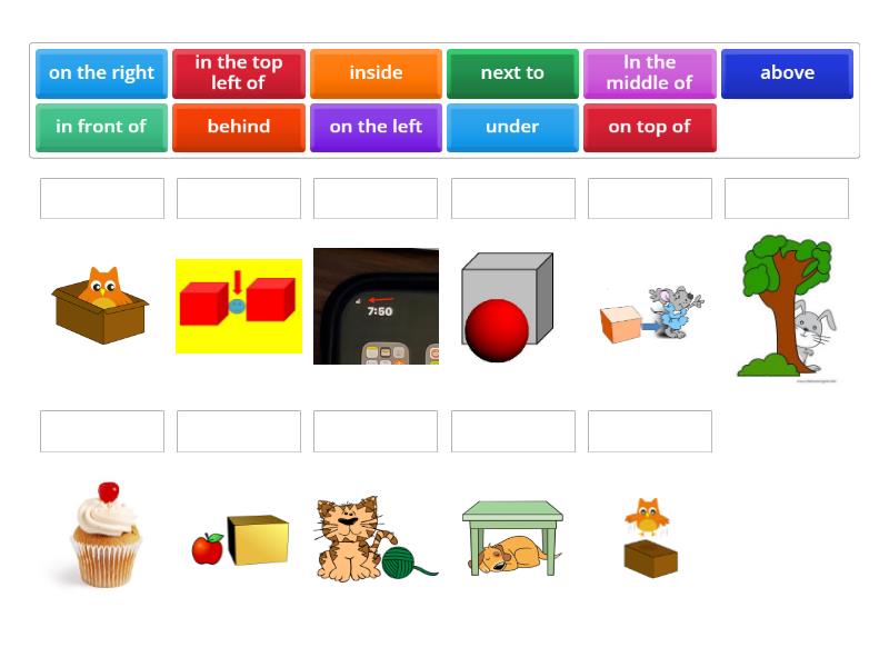 Prepositions - Match up