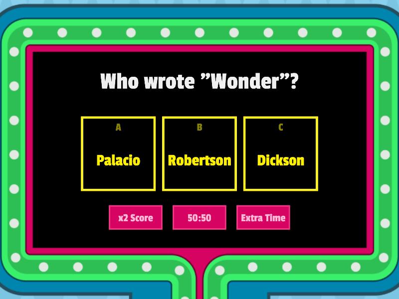 Wonder book Quiz - Gameshow quiz