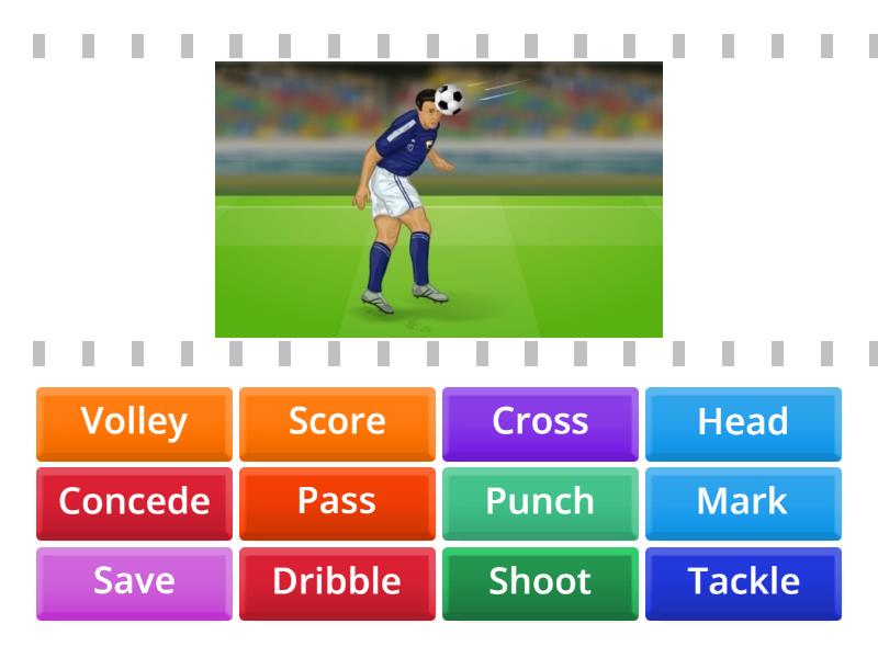 Soccer Verbs - Find the match