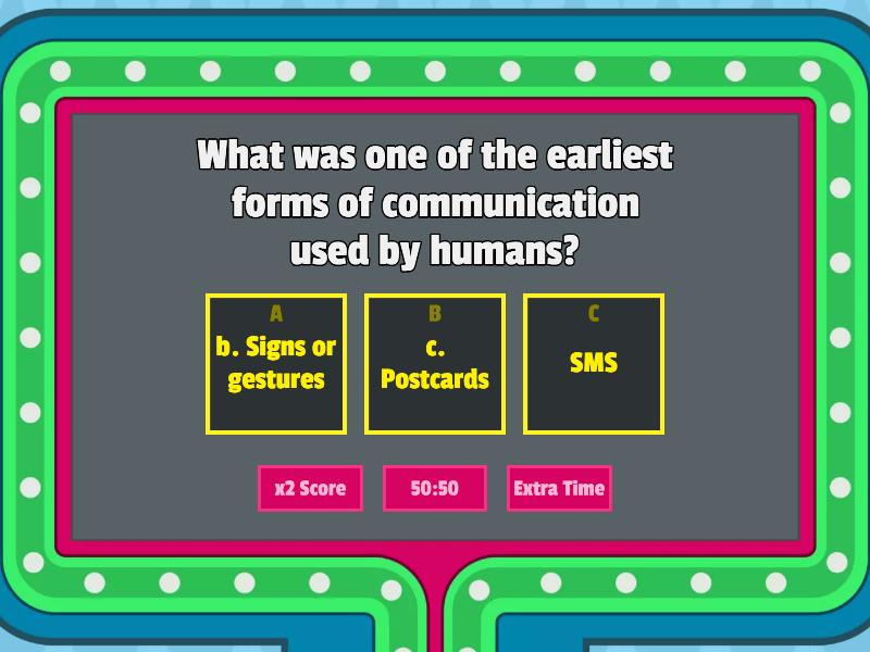 Communication history Gameshow quiz