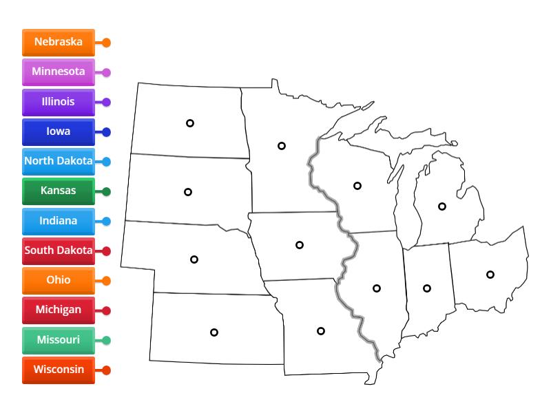 Midwest Region - Labelled diagram