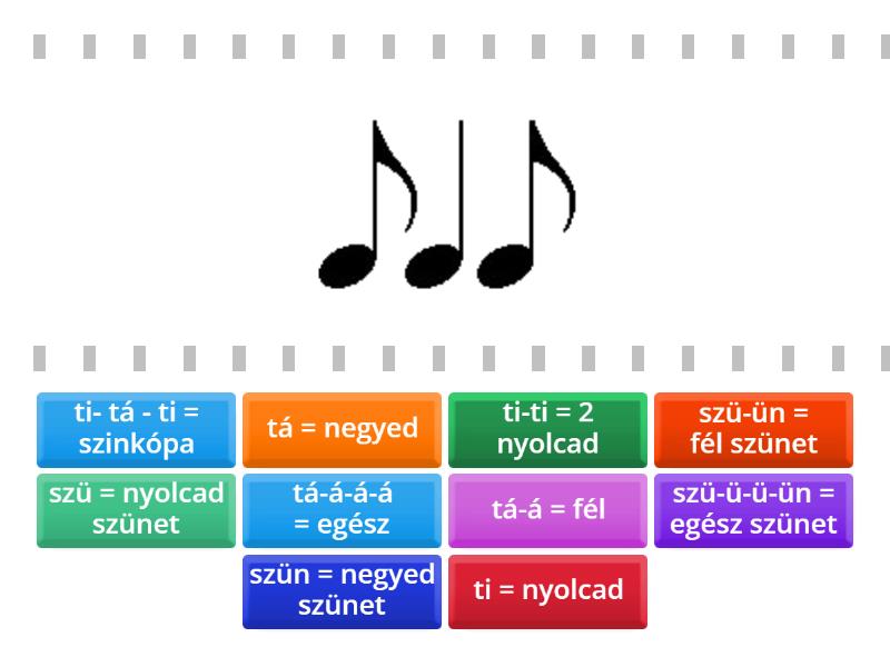 Ritmusértékek jan. 3.osztály - Cada oveja con su pareja