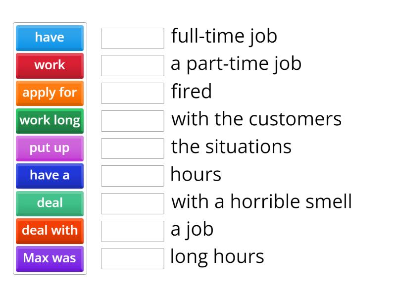 focus 2 unit 6 jobs - Match up