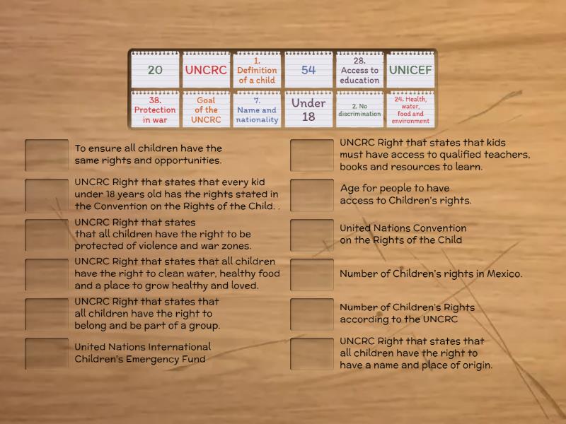 Children's rights - Match up
