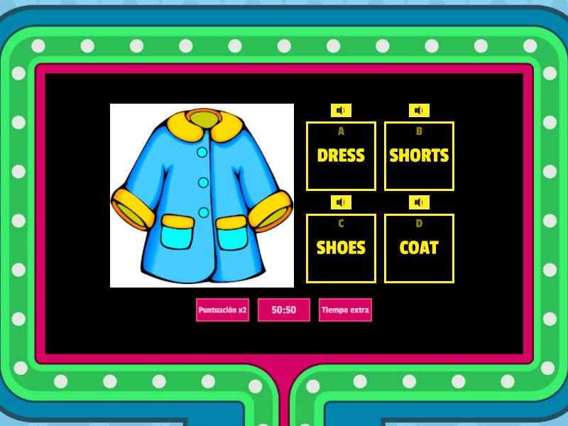 2.3.CLOTHES-QUIZ SHOW - Gameshow quiz