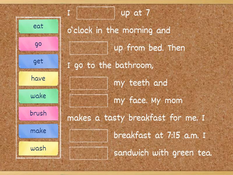Daily routine - Missing word