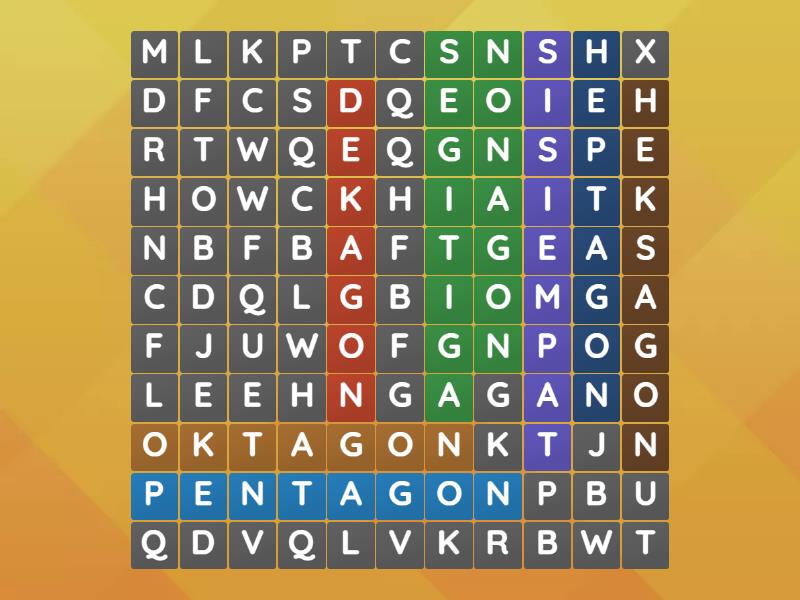 JENIS-JENIS POLIGON - Wordsearch