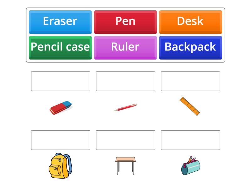 Classroom objects - Match up