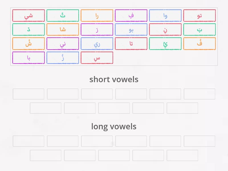 Arabic vowel sort - Group sort