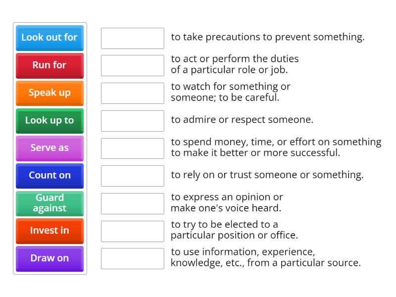 B2.3 Unit 6 Vocab 2 - Match up