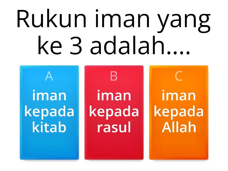 Kuis Iman Kepada Kitab - Quiz