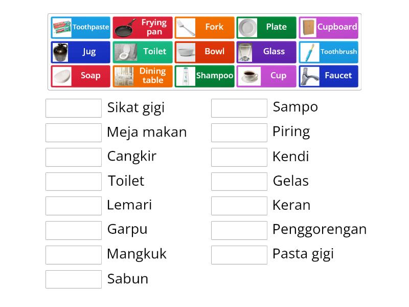 Belajar Bahasa Inggris - Match up