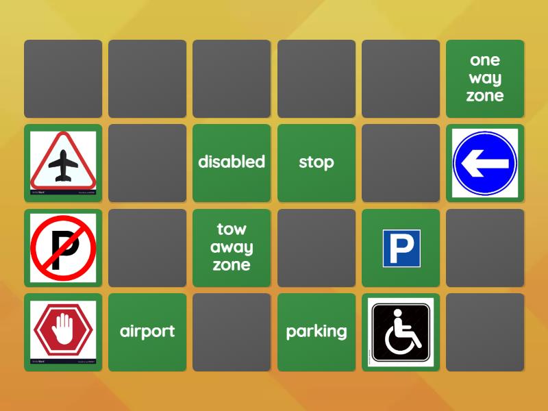 TRAFFIC SIGNS MEMORY GAME - Parejas