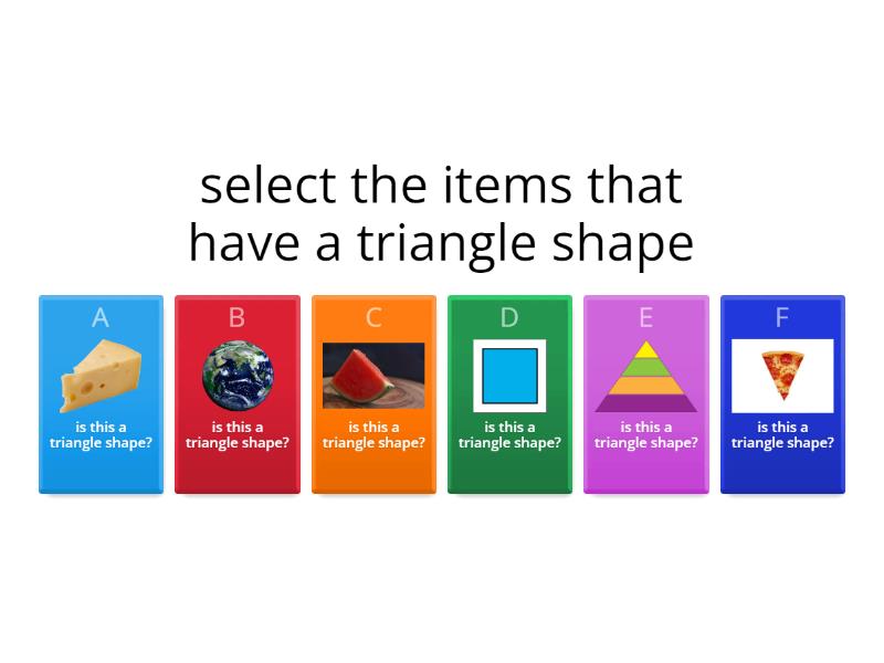 Triangle shape for pre K 1 age 3 to 4 - Quiz