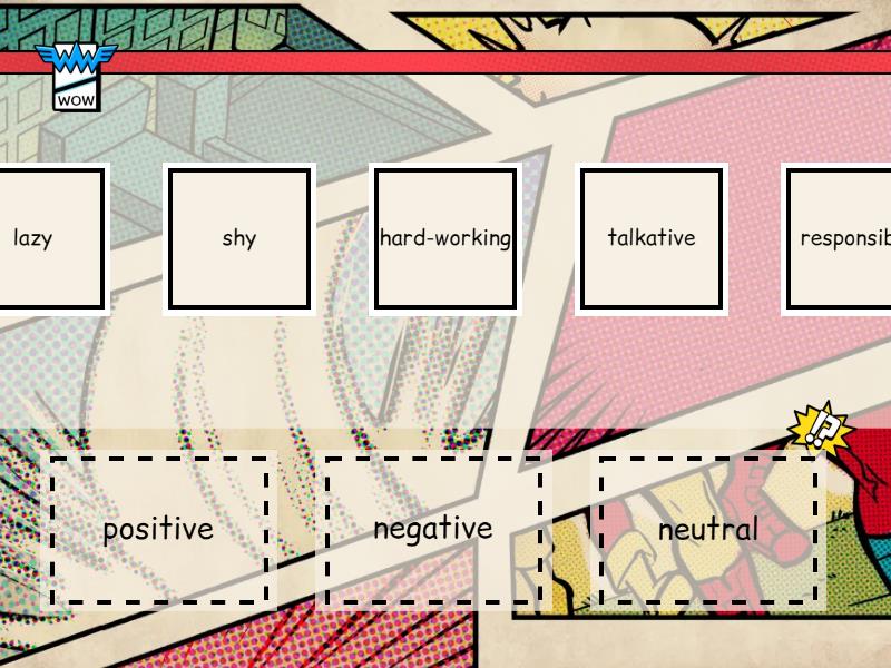 Personality adjectives - Speed sorting