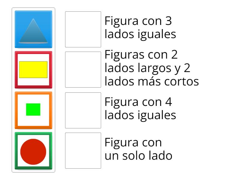 Identifica las figuras geométricas - Une las parejas