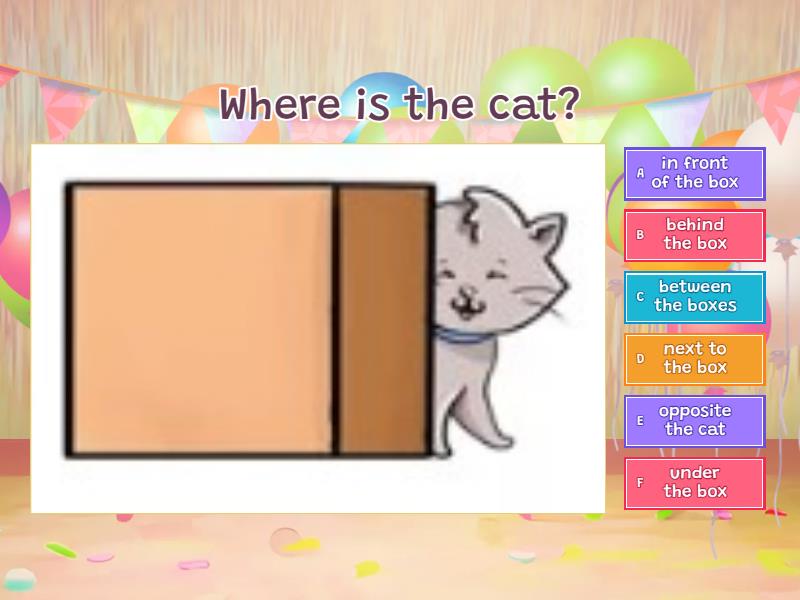 Prepositions of place Go Getter 2 Unit 5 - Quiz