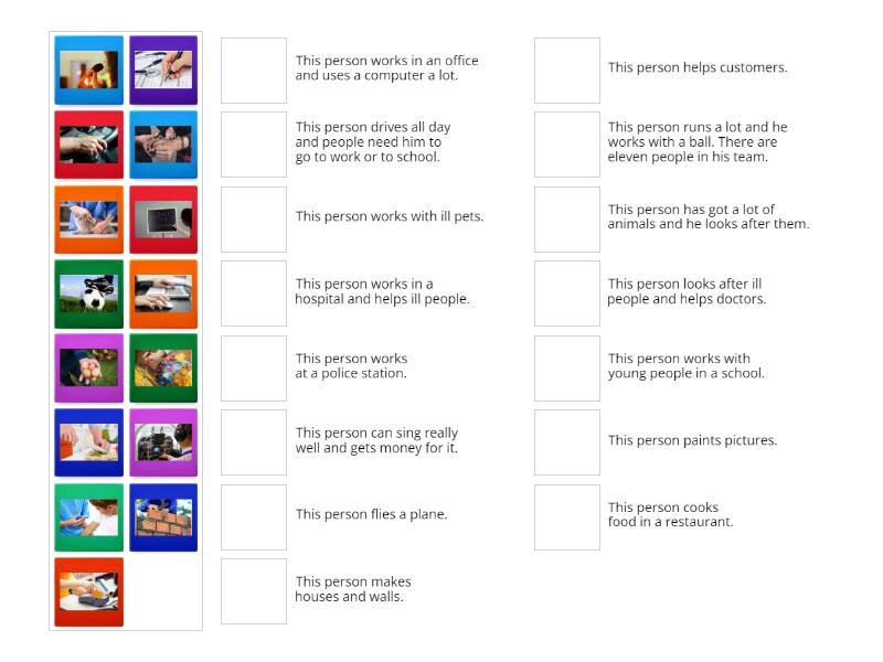 GG 2 Unit 6 jobs - Match up