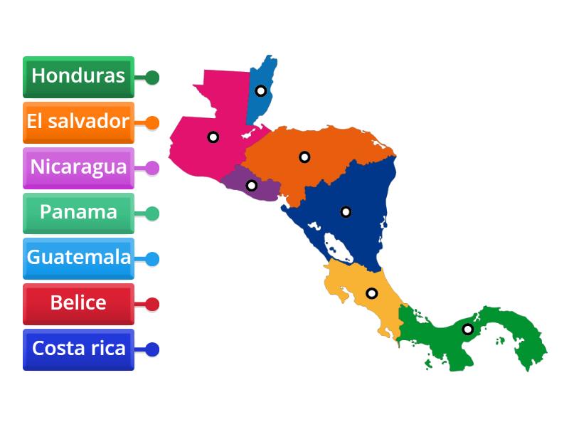 Mapa De Centroamerica Labelled Diagram