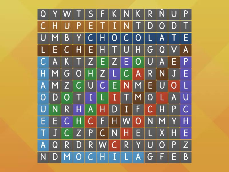 LEER LAS PALABRAS Y BUSCARLAS EN LA SOPA DE LETRAS: - Wordsearch