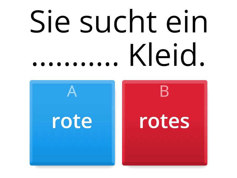 Adjektivdeklination - Quiz