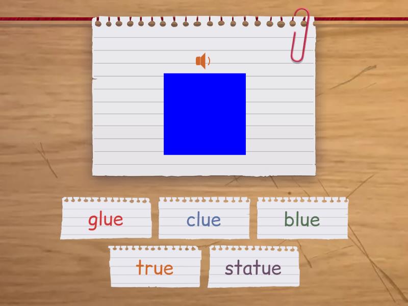 Phonics: ue pattern - Find the match