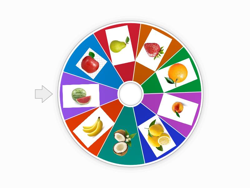 Fruits SEGUNDO y TERCERO - Spin the wheel