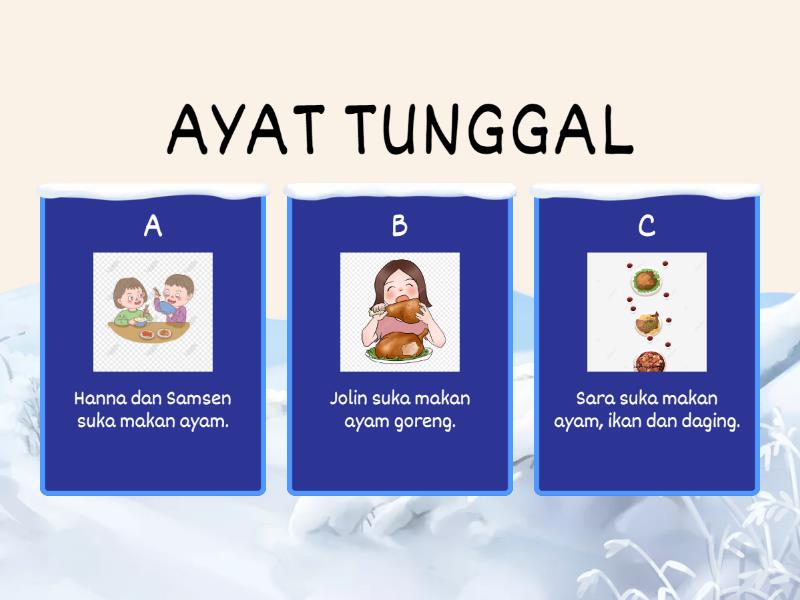 Ayat Tunggal Dan Ayat Majmuk Tahun 3- Pengayaan - Quiz