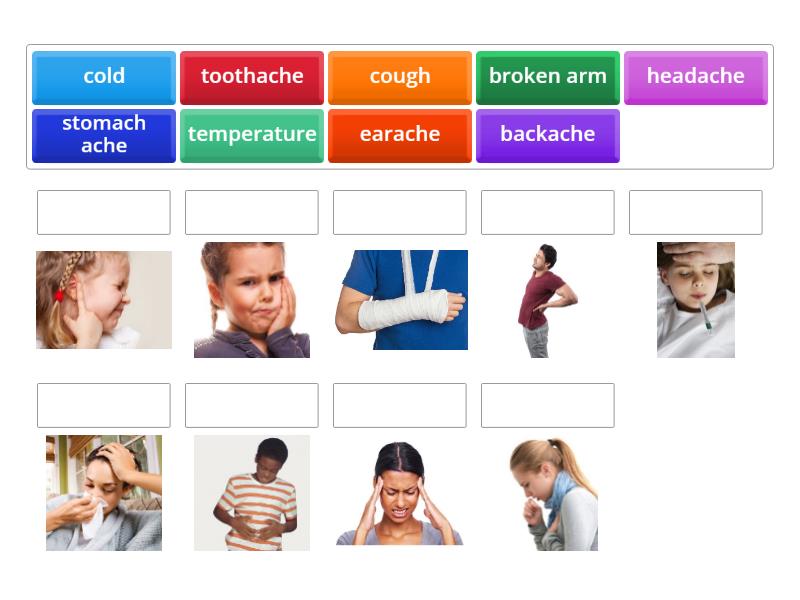 ILLNESSES & INJURIES - Match up