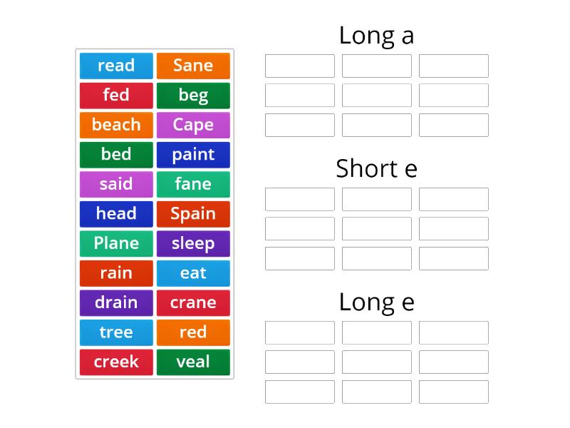 Sorting Long And Short Vowels