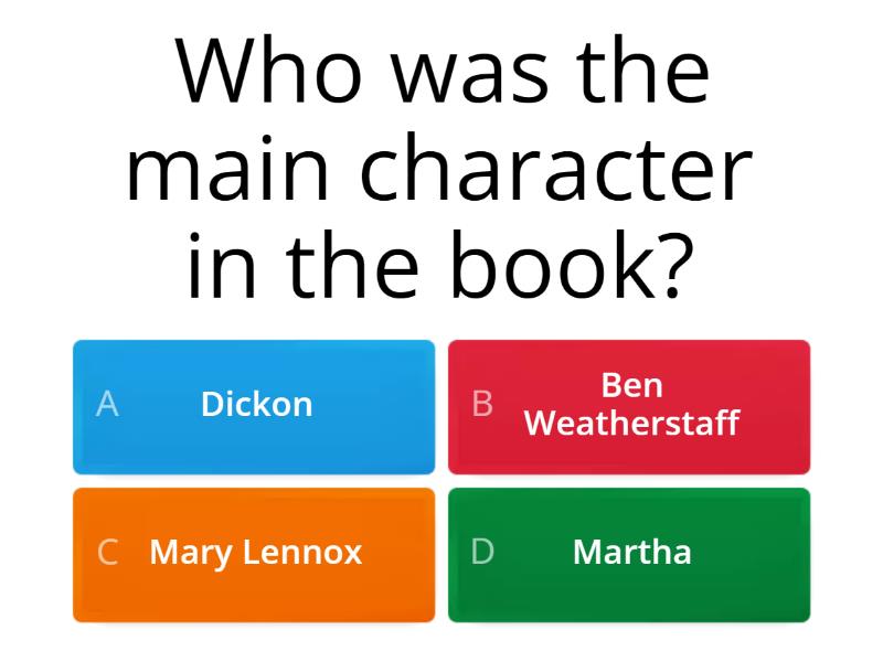 THE SECRET GARDEN Quiz