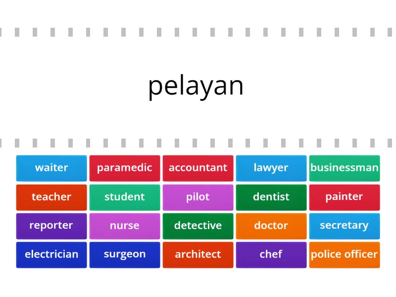 Profesi dalam bahasa inggris - Find the match