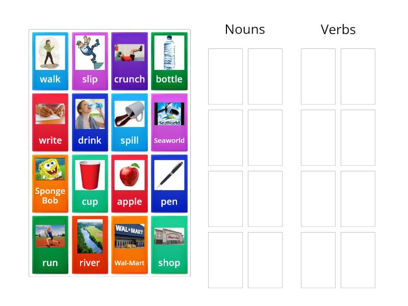 Noun And Verb Sort Group Sort 4264