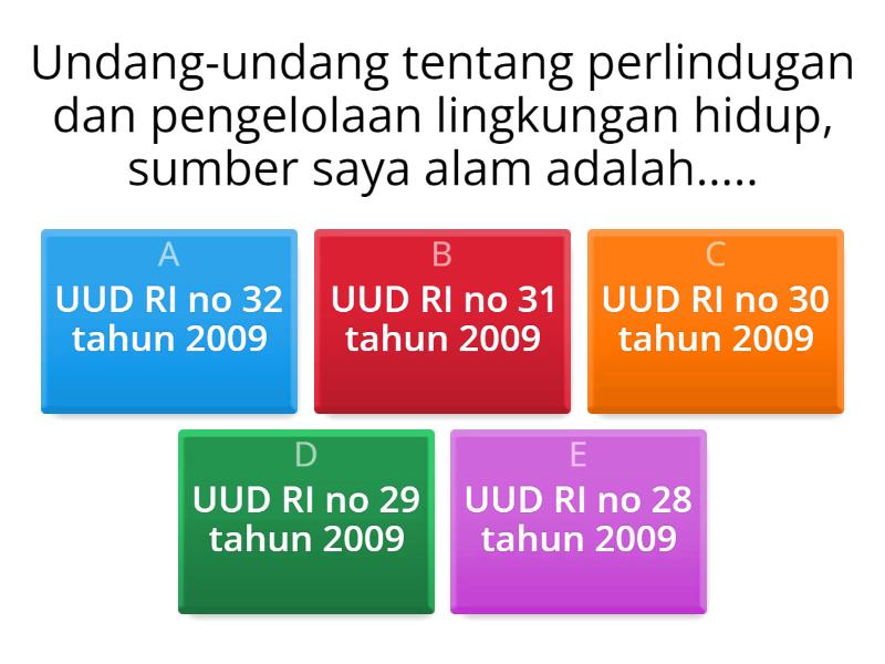 Sumber Daya Alam - Quiz