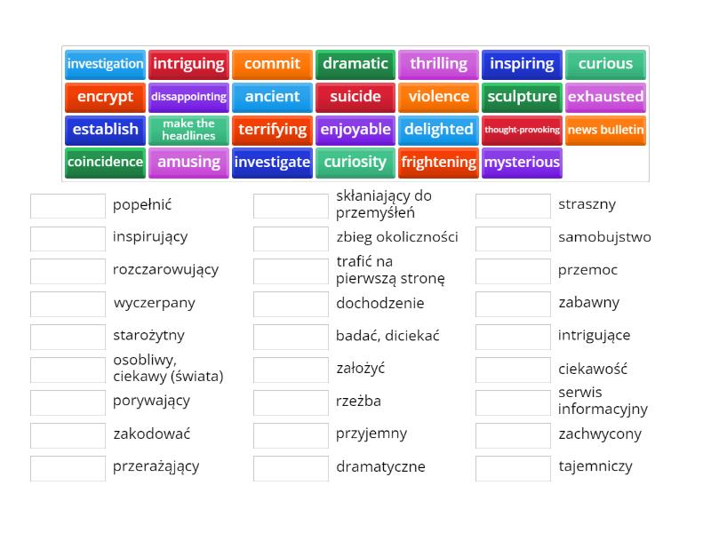 Impulse 3 unit 3 Vocabulary mix1 - Match up
